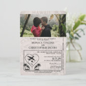 Faire-part de mariage de passeport de Magenta Pink (Debout devant)