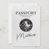 Faire-part de mariage de passeport des Maldives bl (Dos)