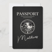 Faire-part de mariage de passeport des Maldives no (Dos)