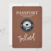 Faire-part de mariage de passeport d'Irlande Brown (Dos)