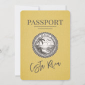 Faire-part de mariage de passeport du Costa Rica j (Dos)