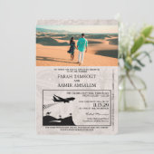 Faire-part de mariage de passeport du Maroc blanc (Debout devant)