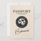 Faire-part de mariage de passeport ivoirien Bahama (Dos)
