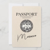 Faire-part de mariage de passeport ivoirien Maroc (Dos)