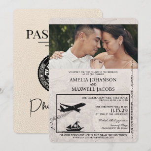 Faire-part de mariage de passeport ivoPhilippines