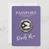 Faire-part de mariage de passeport Lilac Porto Ric (Dos)