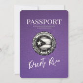 Faire-part de mariage de passeport Porto Rico viol (Dos)