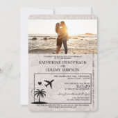 Faire-part de mariage de passeport Porto Rico viol (Devant)