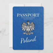 Faire-part de mariage de passeport Royal Blue Polo (Dos)