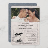 Faire-part de mariage de passeport Silver Philippi (Devant / Derrière)