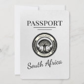 Faire-part de mariage de passeport sud-africain bl (Dos)