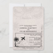 Faire-part de mariage de passeport vert Aruba (Devant)