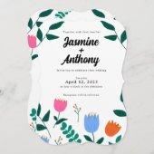 Faire-part de mariage de patchs Spring Breeze (Devant / Derrière)