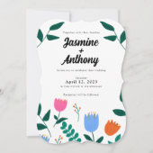 Faire-part de mariage de patchs Spring Breeze (Devant)