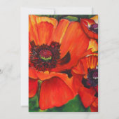 Faire-part de mariage de pavots orange peint (Dos)