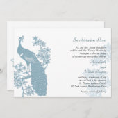 Faire-part de mariage de Peacock (Devant / Derrière)