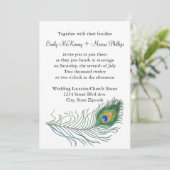 Faire-part de mariage de Peacock (Debout devant)