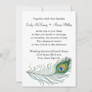 Faire-part de mariage de Peacock