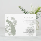 Faire-part de mariage de Peacock (Debout devant)