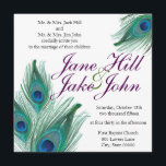 Faire-part de mariage de Peacock<br><div class="desc">Une invitation de mariage simple et élégante qui utilise la belle plumes de paon pour un ton profond de couleurs.</div>