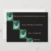 Faire-part de mariage de Peacock (Dos)