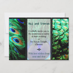 Faire-part de mariage de Peacock