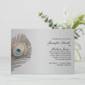 Faire-part de mariage de Peacock de Silver Eleganc (Debout devant)