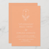 Faire-part de mariage de pêche monographique (Devant / Derrière)