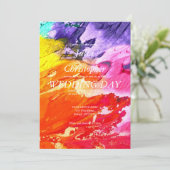 Faire-part de mariage de peinture à l'huile (Debout devant)