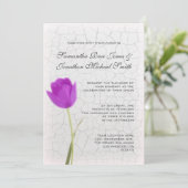 Faire-part de mariage de peinture de tulipe (Debout devant)
