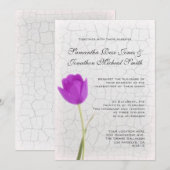 Faire-part de mariage de peinture de tulipe (Devant / Derrière)