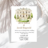 Faire-part de mariage de peinture du lieu