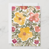 Faire-part de mariage de peinture en fleurs botani (Dos)