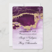 Faire-part de mariage De Peinture Moderne Violet E (Devant)