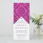 Faire-part de mariage de perles de Damas de frambo (Debout devant)