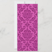 Faire-part de mariage de perles de Damas de frambo (Dos)