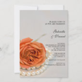 Faire-part de mariage de perles orange et Rose bla (Devant)