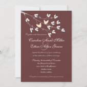 Faire-part de mariage de perruches (Devant)