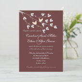 Faire-part de mariage de perruches (Debout devant)