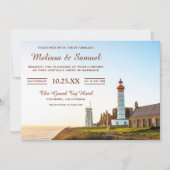 Faire-part de mariage de phare marin Pittoresque (Devant)