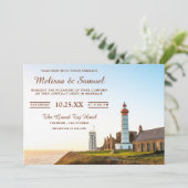 Faire-part de mariage de phare marin Pittoresque (Debout devant)