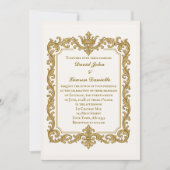 Faire-part de mariage de photo Royal Gold Crown (Devant)