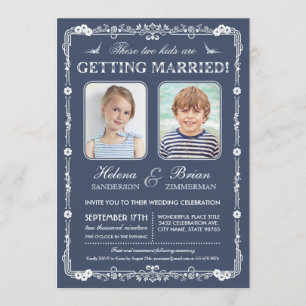 Faire-part de mariage de photos de vieille école