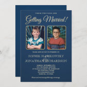 Faire-part de mariage de photos de vieille école (Devant / Derrière)