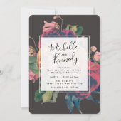 Faire-part de mariage de pieds botaniques Roses fo (Devant)