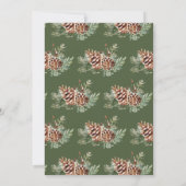 Faire-part de mariage de pin d'hiver (Dos)