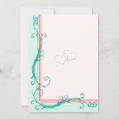 Faire-part de mariage de pinceau et de menthe (Dos)