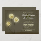 faire-part de mariage de pissenlit léger (Devant / Derrière)