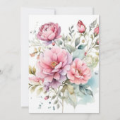 Faire-part de mariage de pivoine romantique (Dos)