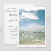 Faire-part de mariage de plage (Devant / Derrière)